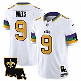 Men's New Orleans Saints #9 Drew Brees White 2024 F.U.S.E. Vapor Limited Stitched Jersey,baseball caps,new era cap wholesale,wholesale hats